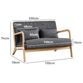 Hoxton Room Helene 2 Seater Linen Sofa