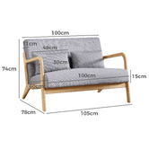 Hoxton Room Helene 2 Seater Linen Sofa
