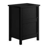 Hoxton Room Black Geoffrey 3 Drawer Bedside Table