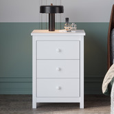Hoxton Room Geoffrey 3 Drawer Bedside Table