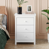 Hoxton Room Geoffrey 3 Drawer Bedside Table