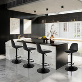 Hoxton Room Povel PU Leather Adjustable Barstools