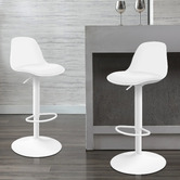 Hoxton Room Povel PU Leather Adjustable Barstools