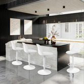Hoxton Room Povel PU Leather Adjustable Barstools