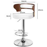 Hoxton Room Brown Ackley Faux Leather Adjustable Barstools