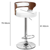 Hoxton Room Brown Ackley Faux Leather Adjustable Barstools