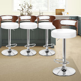 Hoxton Room Brown Ackley Faux Leather Adjustable Barstools