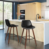 Hoxton Room 65cm Demari Faux Leather Bar Stools