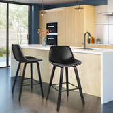 Hoxton Room 65cm Demari Faux Leather Bar Stools