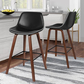 Hoxton Room 65cm Demari Faux Leather Bar Stools