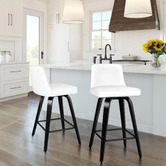 Hoxton Room 65cm Norris Faux Leather Swivel Barstools