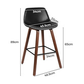 Hoxton Room 65cm Demari Faux Leather Bar Stools
