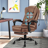 Hoxton Room Lincoln Faux Leather Massage Executive Chair with Footrest