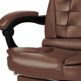 Hoxton Room Lincoln Faux Leather Massage Executive Chair with Footrest
