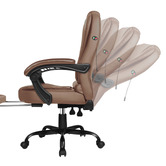 Hoxton Room Lincoln Faux Leather Massage Executive Chair with Footrest