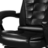 Hoxton Room Lincoln Faux Leather Massage Executive Chair with Footrest