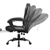 Hoxton Room Lincoln Faux Leather Massage Executive Chair with Footrest