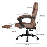 Hoxton Room Lincoln Faux Leather Massage Executive Chair with Footrest