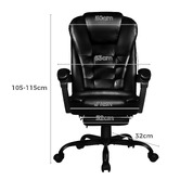 Hoxton Room Lincoln Faux Leather Massage Executive Chair with Footrest