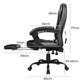 Hoxton Room Lincoln Faux Leather Massage Executive Chair with Footrest