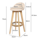 Hoxton Room 83cm Kallisto Swivel Barstools