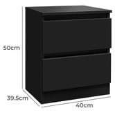 Hoxton Room Sabrina 2 Drawer Bedside Tables