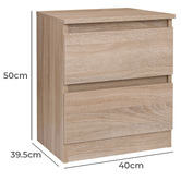 Hoxton Room Sabrina 2 Drawer Bedside Tables