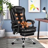 Hoxton Room Galini PU Leather Heated Massage Office Chair