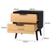 Hoxton Room Sebastian 2 Drawer Bedside Table