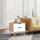 Hoxton Room Sebastian 2 Drawer Bedside Table