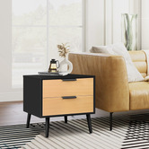 Hoxton Room Sebastian 2 Drawer Bedside Table