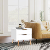 Hoxton Room Sebastian 2 Drawer Bedside Table
