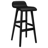 Hoxton Room 74cm Black Frances Faux Leather Barstools