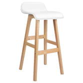 Hoxton Room 74cm White Frances Faux Leather Barstools