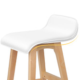 Hoxton Room 74cm White Frances Faux Leather Barstools