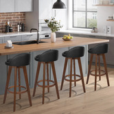 Hoxton Room 83cm Lorenz Faux Leather Swivel Barstools