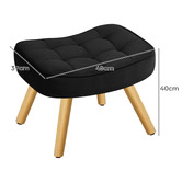 Hoxton Room 2 Piece Mauro Velvet Armchair &amp; Footstool Set