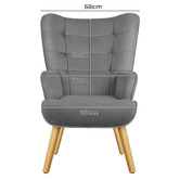 Hoxton Room 2 Piece Mauro Velvet Armchair &amp; Footstool Set