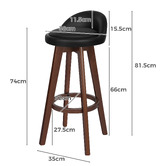 Hoxton Room 83cm Lorenz Faux Leather Swivel Barstools