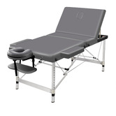 Hoxton Room Grey Carson 65cm Faux Leather 3 Fold Lift Up Massage Table
