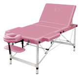 Hoxton Room Pink Carson 85cm Faux Leather 3 Fold Massage Table