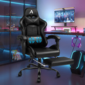 Hoxton Room Darius Faux Leather Gaming Chair with Lumbar Massage