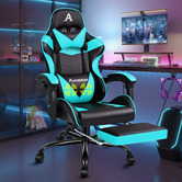 Hoxton Room Darius Faux Leather Gaming Chair with Lumbar Massage