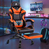 Hoxton Room Darius Faux Leather Gaming Chair with Lumbar Massage
