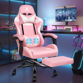 Hoxton Room Darius Faux Leather Gaming Chair with Lumbar Massage