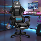 Hoxton Room Nightcrawler PU Leather Gaming Chair with Footrest