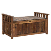Hoxton Room 2 Seater Everdeen Fir Wood Outdoor Storage Bench