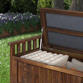 Hoxton Room 2 Seater Everdeen Fir Wood Outdoor Storage Bench