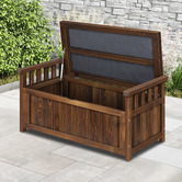 Hoxton Room 2 Seater Everdeen Fir Wood Outdoor Storage Bench