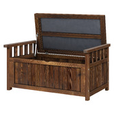 Hoxton Room 2 Seater Everdeen Fir Wood Outdoor Storage Bench